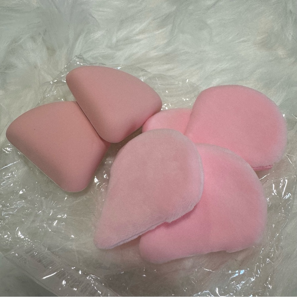 💜 - 6pcs Triangle Makeup Fan Shaped Powder Puff